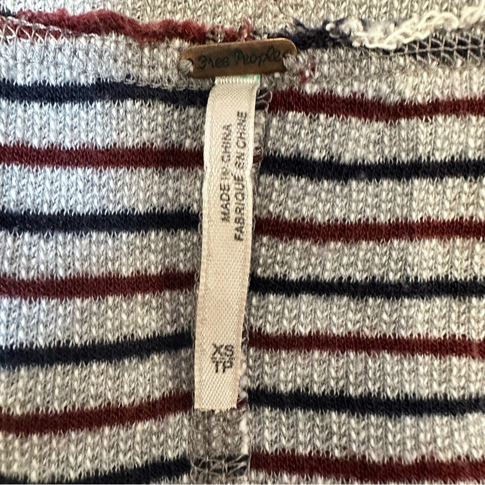 Free People Little Ann Striped Pullover Top - Picture 6 of 8